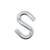 Commercial 3/8" S-Hook - Zinc Plated (H-04