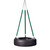 Plastic Tire Swing with 5'6" Soft Grip Chain - Black Swing / Green Chain