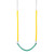 CoPoly Deluxe Residential Belt Seat with 5'6" Soft Grip Chain (S-093R) - Green Seat / Yellow Chain
