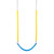 CoPoly Deluxe Residential Belt Seat with 5'6" Soft Grip Chain (S-093R) - Blue Seat / Yellow Chain
