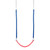 CoPoly Deluxe Residential Belt Seat with 5'6" Soft Grip Chain (S-093R) - Red Seat / Blue Chain