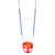 Residential Full Bucket Swing Seat with 5'6" Plastisol Chain (S-262R) - Red Swing / Blue Chain