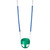 Residential Full Bucket Swing Seat with 5'6" Soft Grip Chain (S-263R) - Green Swing / Blue Chain