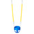 Residential Full Bucket Swing Seat with 5'6" Soft Grip Chain (S-263R) - Blue Swing / Yellow Chain