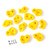 Small Climbing Rock Holds Set of 12 - Yellow