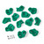 Small Climbing Rock Holds Set of 12 - Green