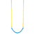 CoPoly Deluxe Residential Belt Seat with 8'6" Plastisol Chain (S-094R) - Blue Swing / Yellow Chain