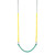 CoPoly Deluxe Residential Belt Seat with 8'6" Plastisol Chain (S-094R) - Green Swing / Yellow Chain