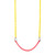 CoPoly Deluxe Residential Belt Seat with 5'6" Fully Coated Chain (S-095R) - Red Swing / Yellow Chain
