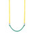 CoPoly Deluxe Residential Belt Seat with 5'6" Fully Coated Chain (S-095R) - Green Swing / Yellow Chain