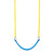 CoPoly Deluxe Residential Belt Seat with 5'6" Fully Coated Chain (S-095R) - Blue Swing / Yellow Chain