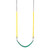 Basic Commercial Belt Swing Seat with 5'6" Plastisol Chain - Green Swing / Yellow Chain