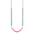 Basic Commercial Belt Swing Seat with 5'6" Plastisol Chain - Red Swing / Green Chain