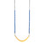 Basic Commercial Belt Swing Seat with 5'6" Plastisol Chain - Yellow Swing / Blue Chain