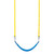 Basic Commercial Belt Swing Seat with 5'6" Fully Coated Chain - Blue Swing / Yellow Chain