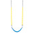 Basic Commercial Belt Swing Seat with 8'6" Heavy Duty Chain (S-026) - Blue Swing / Yellow Chain
