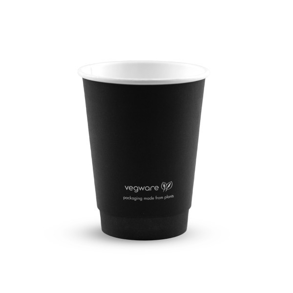 Vegware Black 12oz double wall cup