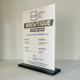 Counter Standing Acrylic Block Sign Holder A4