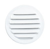 2" Round White Aluminum Louver with Insect Screen and 4 Aluminum Tabs  (Priced Per Bag of 6).  Item#  2" RWT-100
