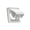 4" White Plastic Fresh Air Intake Vent (Hood Style) – Removable Screen – No Damper  (Price Per Piece).  Item #604W-R