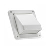 4" White Plastic Fresh Air Intake Vent (Hood Style) – Removable Screen – No Damper  (Price Per Piece).  Item #604W-R