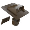 Brown Vinyl Bathroom Exhaust Vent with Flapper and Collar (Price Per Piece).  Item #6014BR