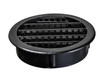 2" Round Black Polypropylene Plastic Louver with Insect Screen System  (Priced Per Bag of 6).  Item#  2" PLBL-100
