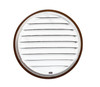 1" Round Brown Aluminum Louver with No Insect Screen and 4 Aluminum Tabs  (Priced Per Bag of 6).  Item#  1" RBT-200