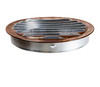 6" Round Brown Aluminum Louver with Insect Screen  (Priced Per Bag of 2).  Item#  6" RLB-100