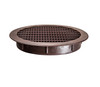 4" Round Brown Polypropylene Plastic Louver with Insect Screen System  (Priced Per Bag of 4).  Item#  4" PLB-100