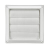 5" White Plastic Louver Vent  (Price Per Piece).  Item#  360W