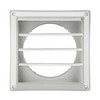 5" White Plastic Louver Vent  (Price Per Piece).  Item#  360W