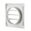 5" White Plastic Louver Vent  (Price Per Piece).  Item#  360W