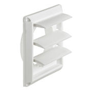 3" White Plastic Louver Vent  (Price Per Piece).  Item#  1475W