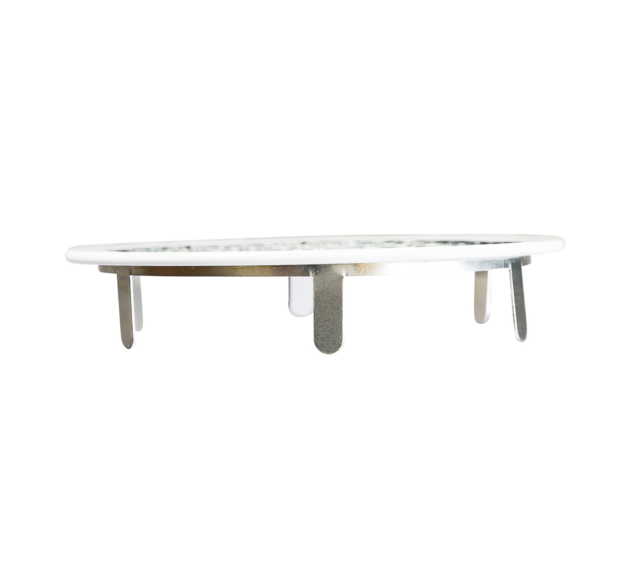 1" Round Open Screen White Aluminum Louver with Insect Screen and 4 Aluminum Tabs  (Priced Per Bag of 6).  Item#  1" RSTW-100