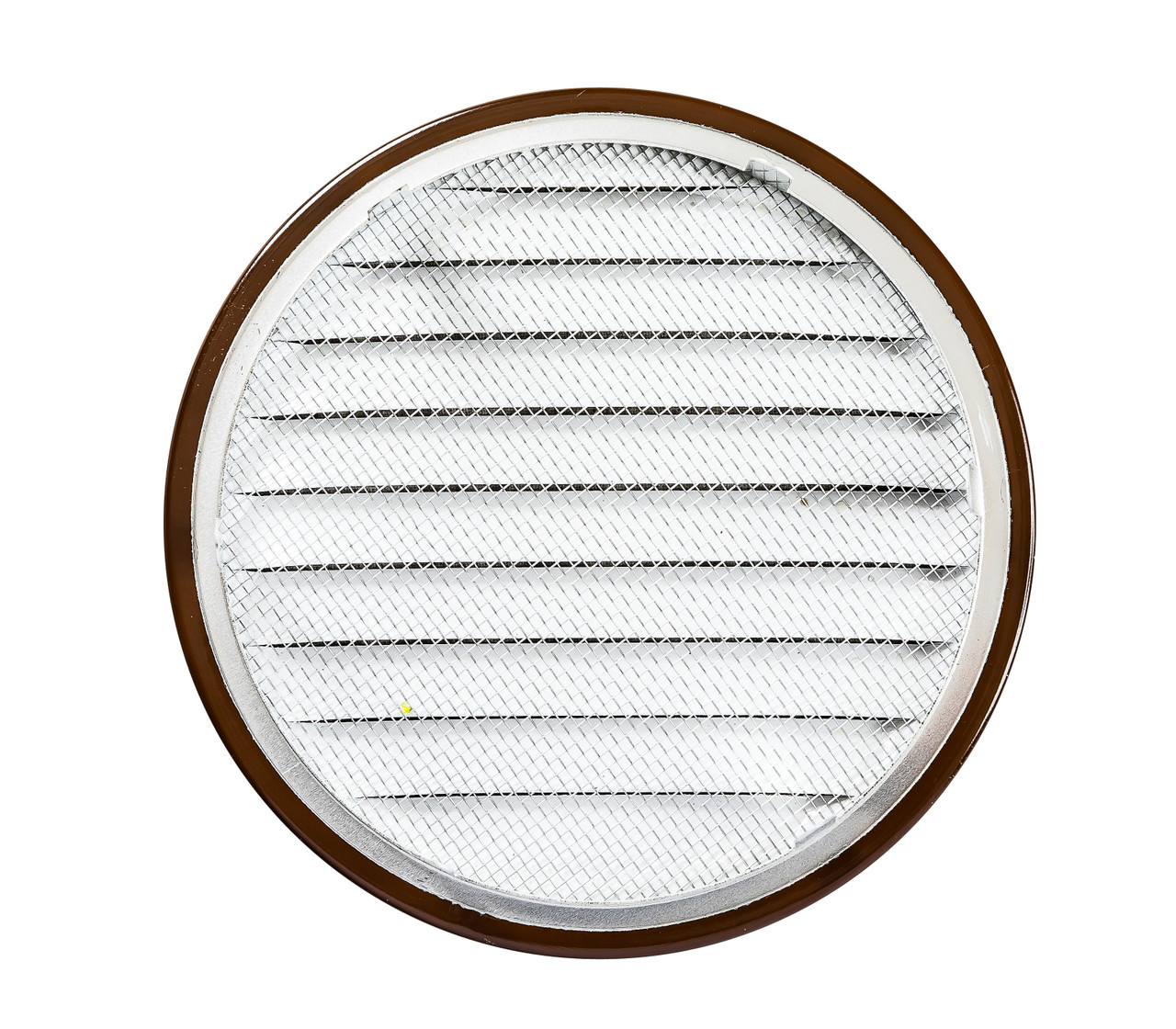 4" Round Brown Aluminum Louver with Insect Screen and 6 Aluminum Tabs  (Priced Per Bag of 4).  Item#  4" RBT-100