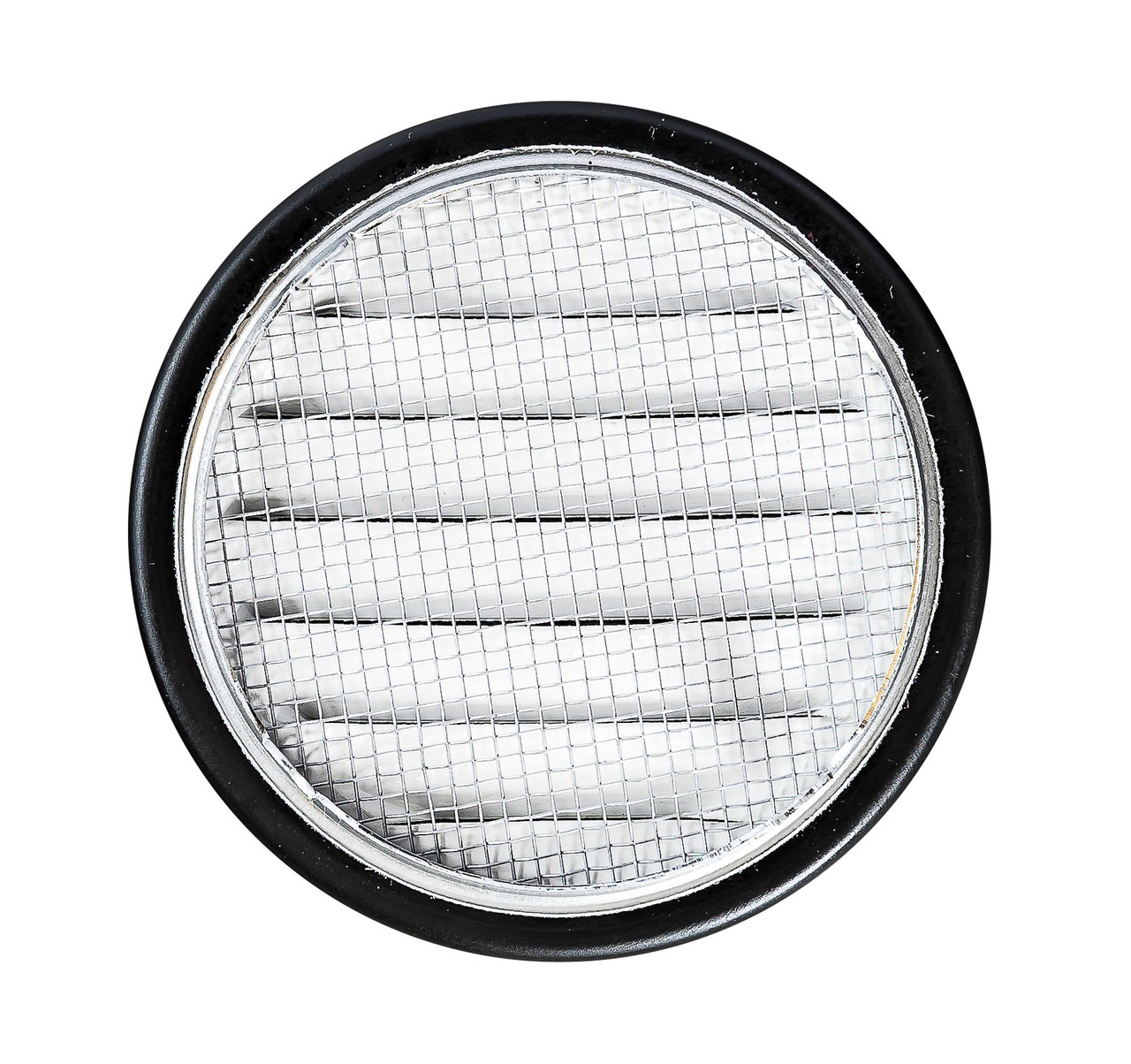 3" Round Black Aluminum Louver with Insect Screen and 6 Aluminum Tabs  (Priced Per Bag of 4).  Item#  3" RBLT-100