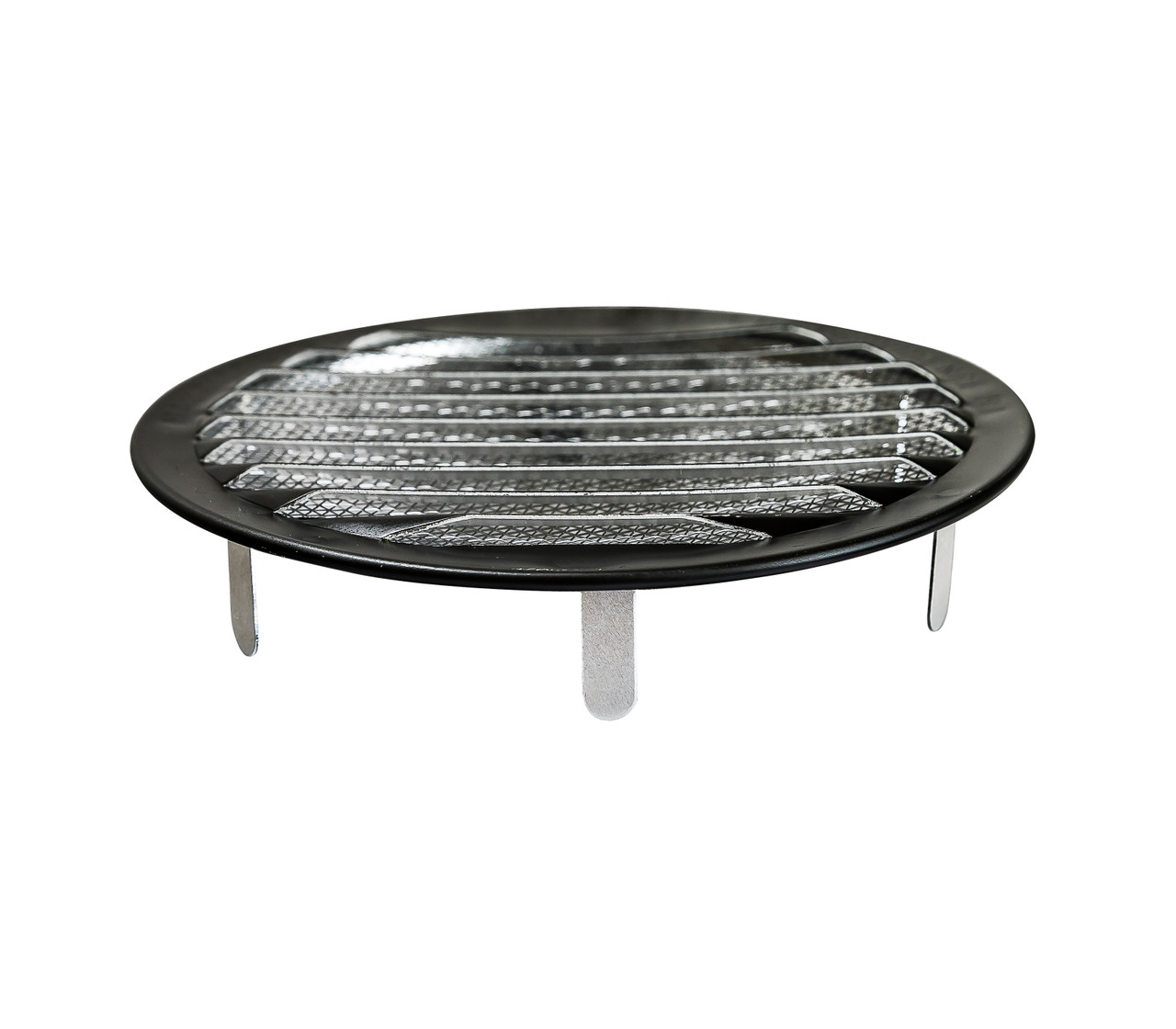 4" Round Black Aluminum Louver with Insect Screen and 6 Aluminum Tabs  (Priced Per Bag of 4).  Item#  4" RBLT-100