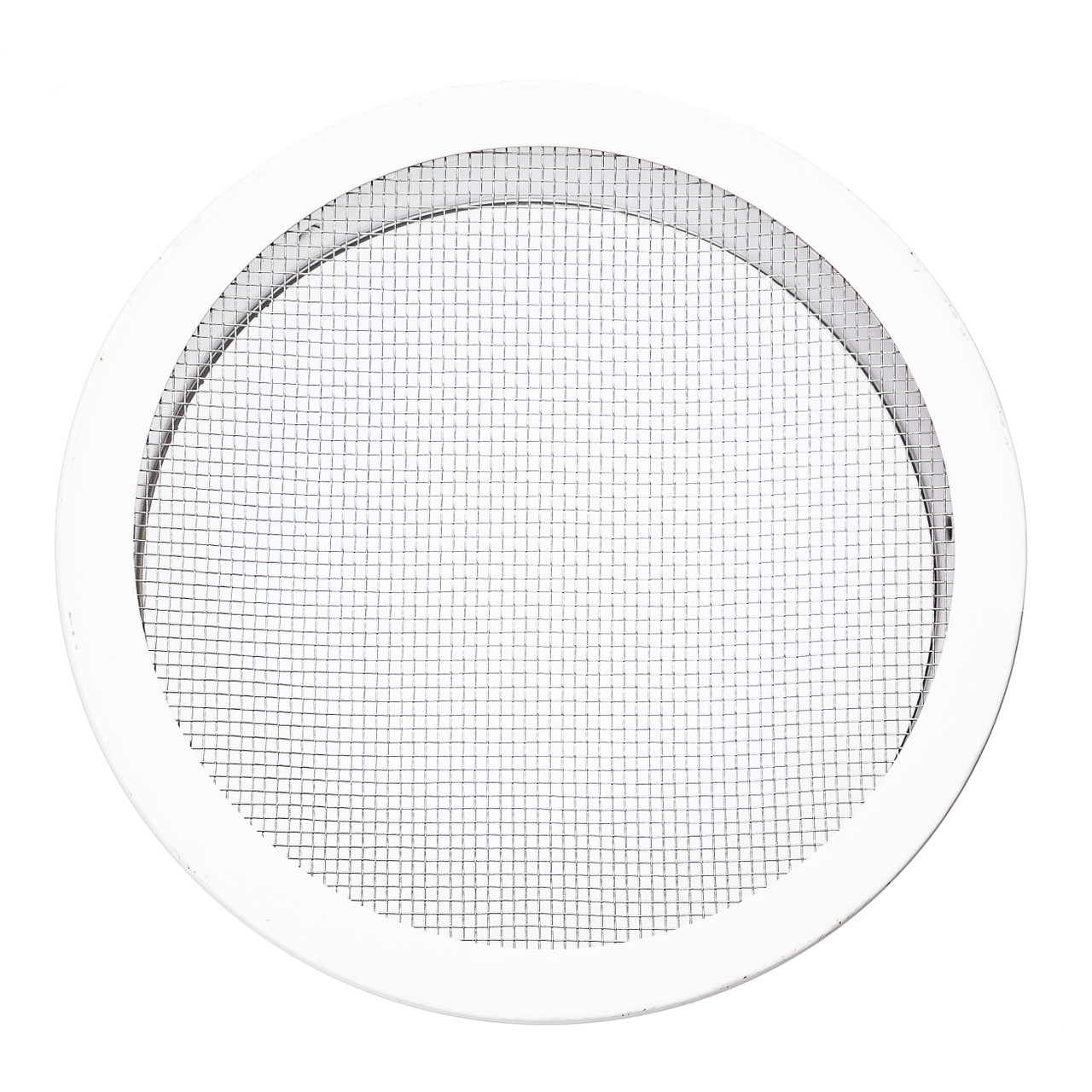 2.5" Round Open Screen White Aluminum Louver with Insect Screen and 4 Aluminum Tabs  (Priced Per Bag of 4).  Item#  2.5" RSTW-100