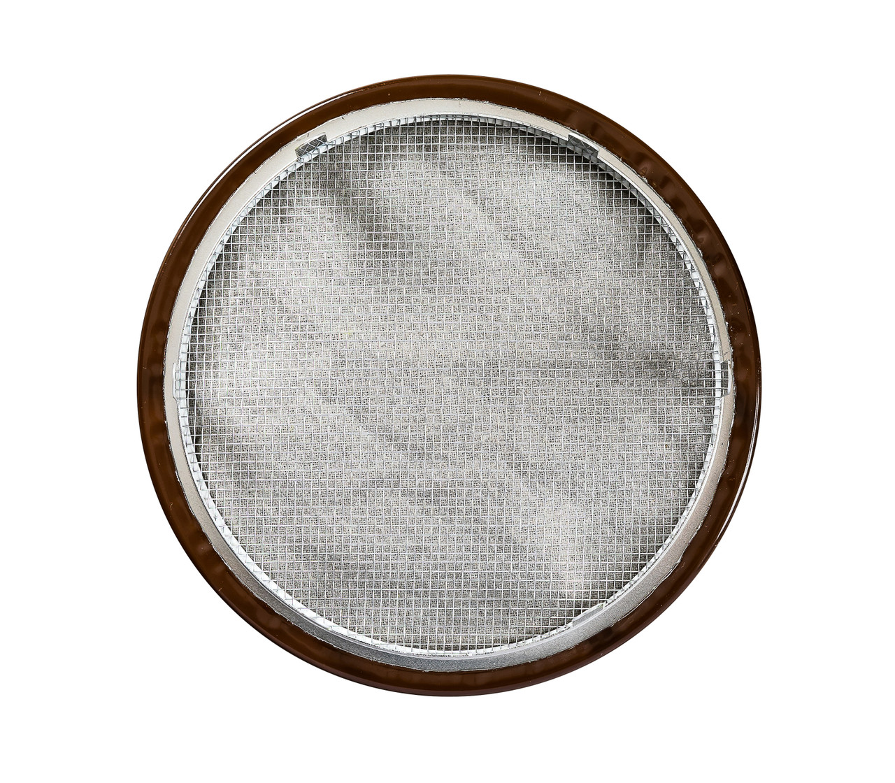 3" Round Open Screen Brown Aluminum Louver with Insect Screen and 6 Aluminum Tabs  (Priced Per Bag of 4).  Item#  3" RSTB-100