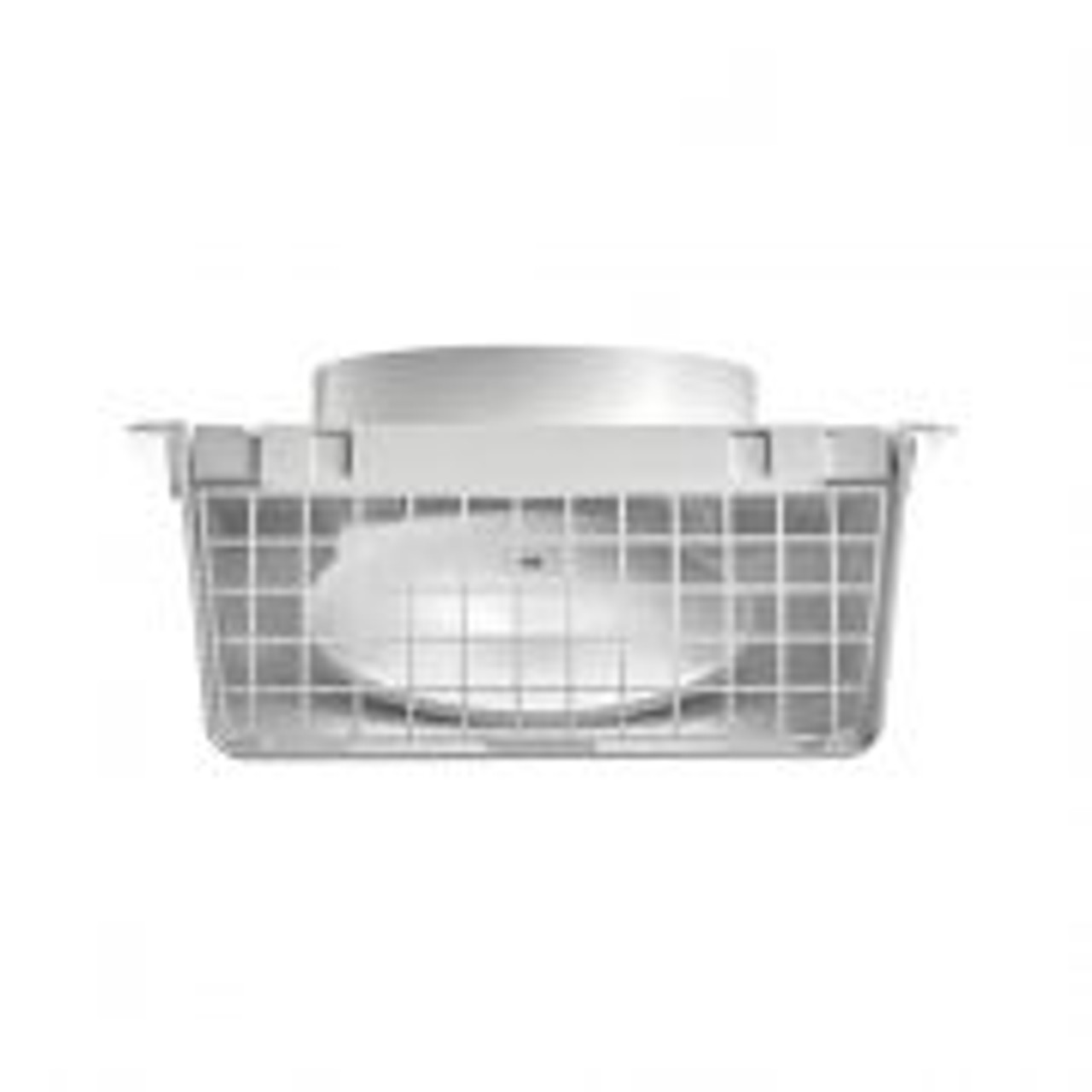 6 White Plastic Wall Cap With Screen Damper Spring Controlled