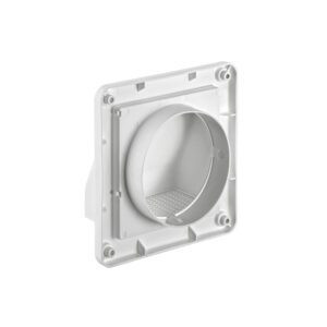 4" White Plastic Fresh Air Intake Vent (Hood Style) – Removable Screen – No Damper  (Price Per Piece).  Item #604W-R