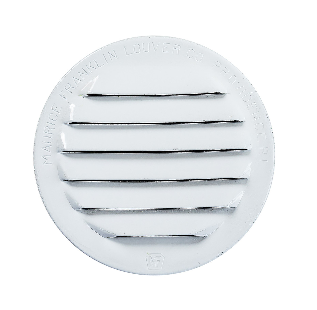 1.5" Round White Aluminum Louver with No Insect Screen  (Priced Per Bag of 6).  Item #1.5" WNS-100