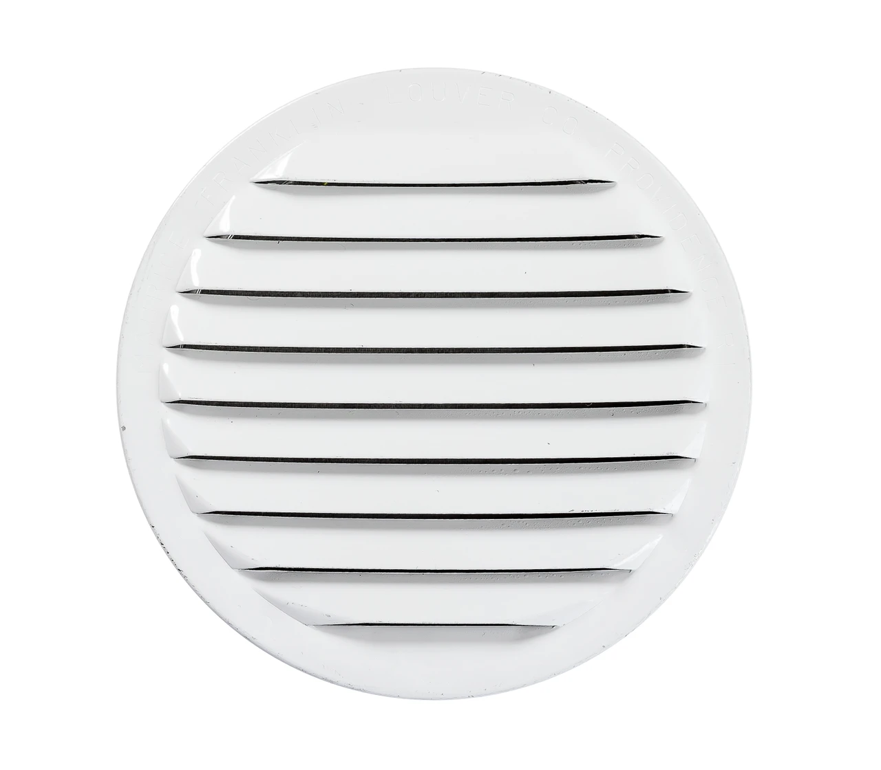 4" Round White Aluminum Louver with No Insect Screen  (Priced Per Bag of 4).  Item #4" WNS-100
