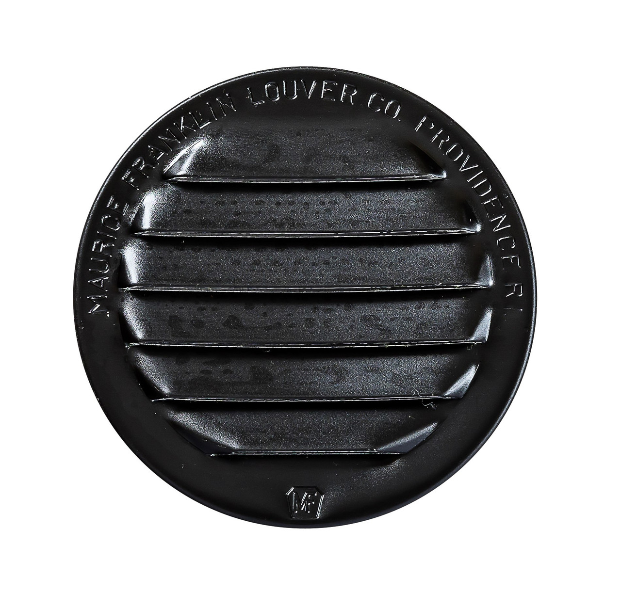 1" Round Black Aluminum Louver with No Insect Screen  (Priced Per Bag of 6).  Item #1" BLNS-100