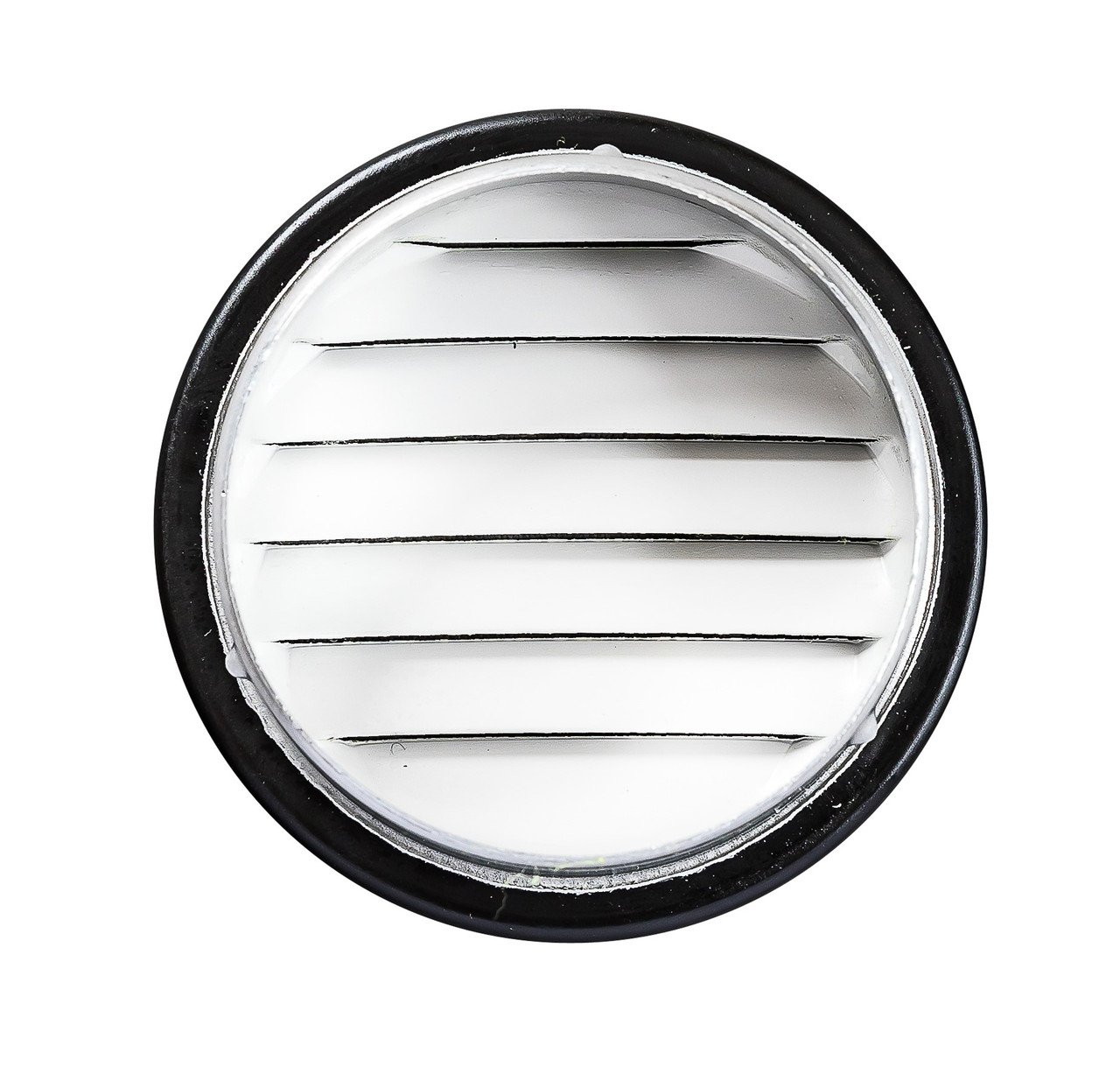 2.5" Round Black Aluminum Louver with No Insect Screen  (Priced Per Bag of 4).  Item #2.5" BLNS-100