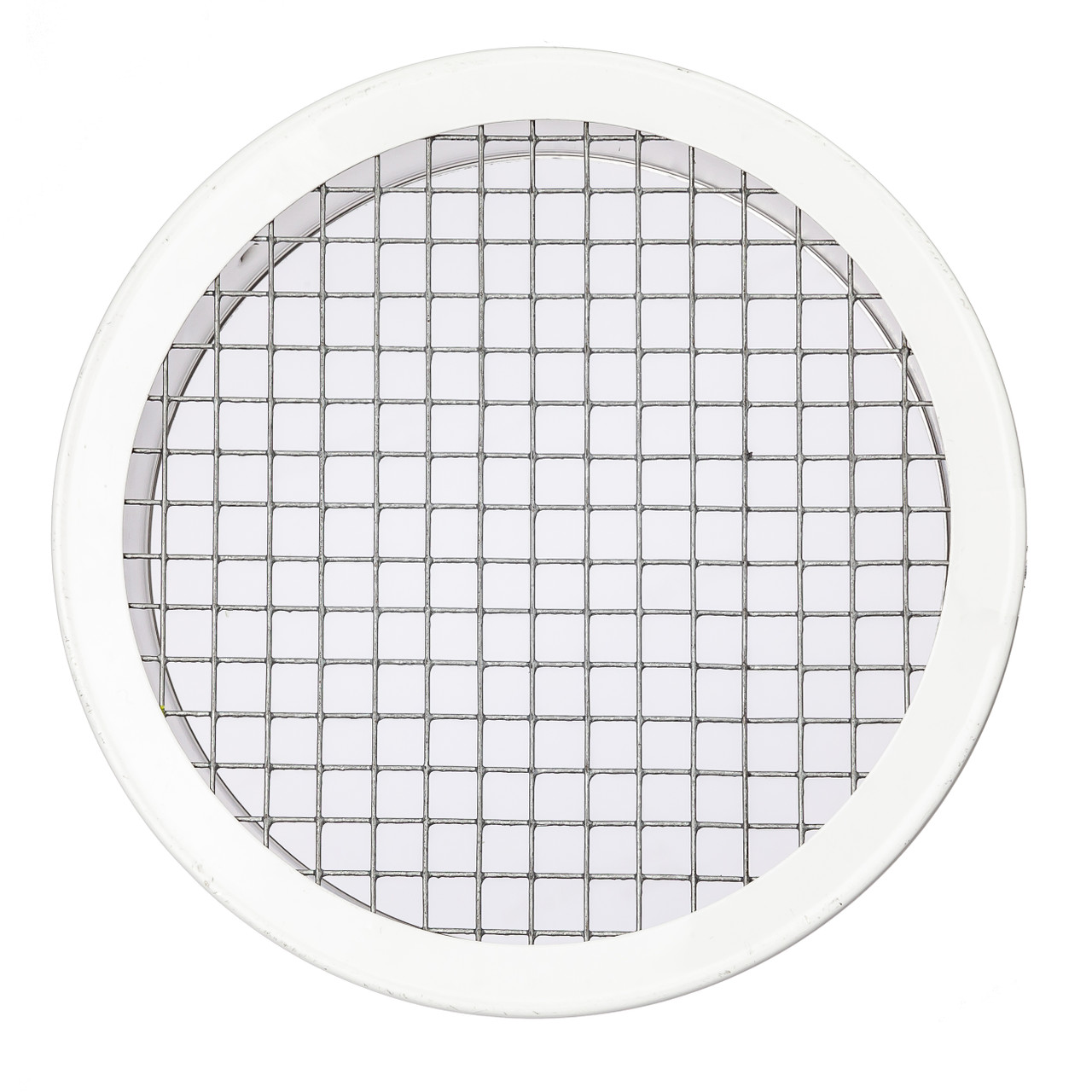6" Round Open Screen White Aluminum Louver with 1/4" Galvanized Steel Screen (Priced Per Bag of 2).  Item#  6" RWS-104