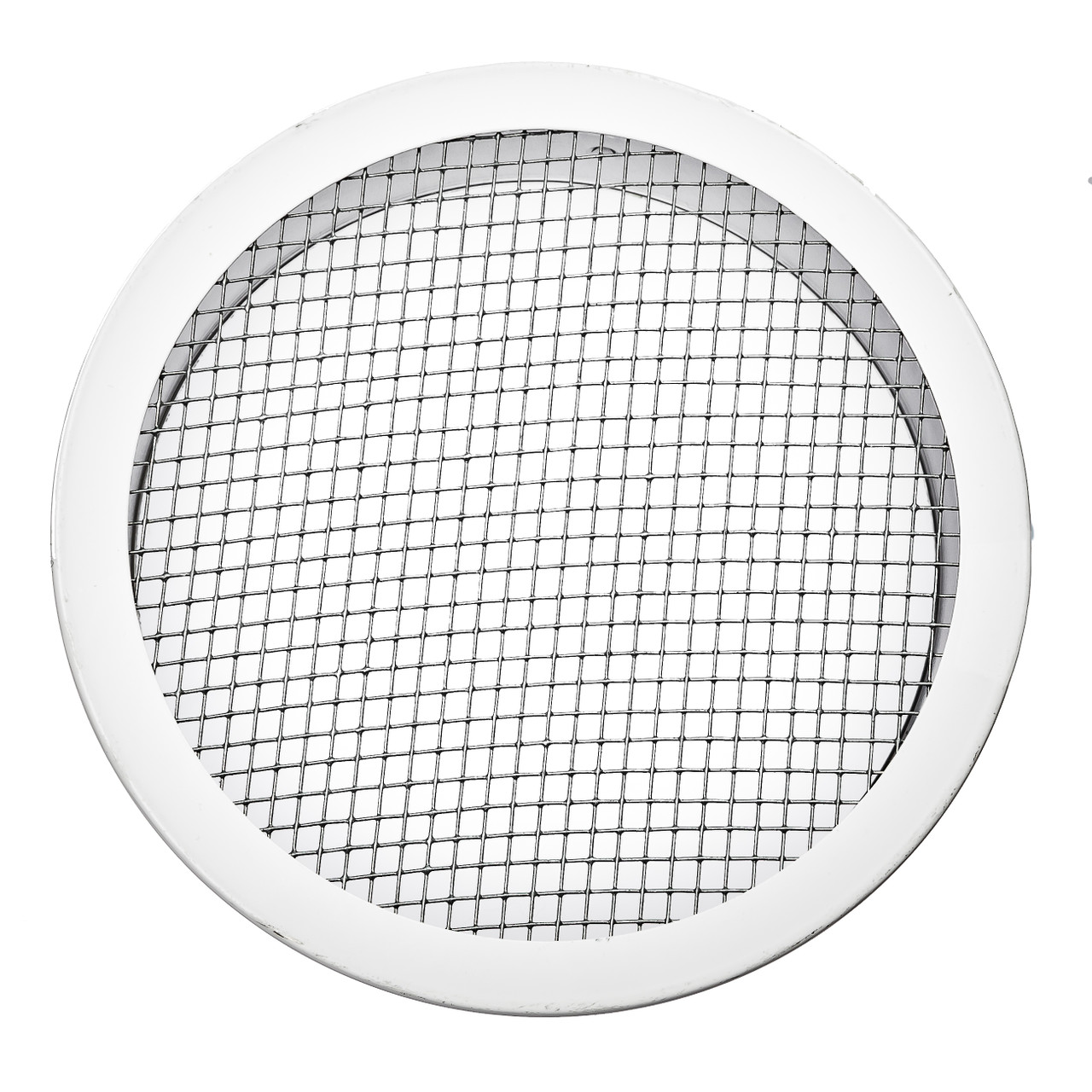 3" Round Open Screen White Aluminum Louver with 1/8" Galvanized Steel Screen (Priced Per Bag of 4).  Item#  3" RWS-108