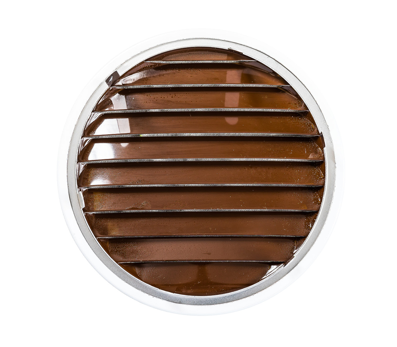 1" Round White Aluminum Louver with No Insect Screen and 4 Aluminum Tabs  (Priced Per Bag of 6).  Item#  1" RWT-200