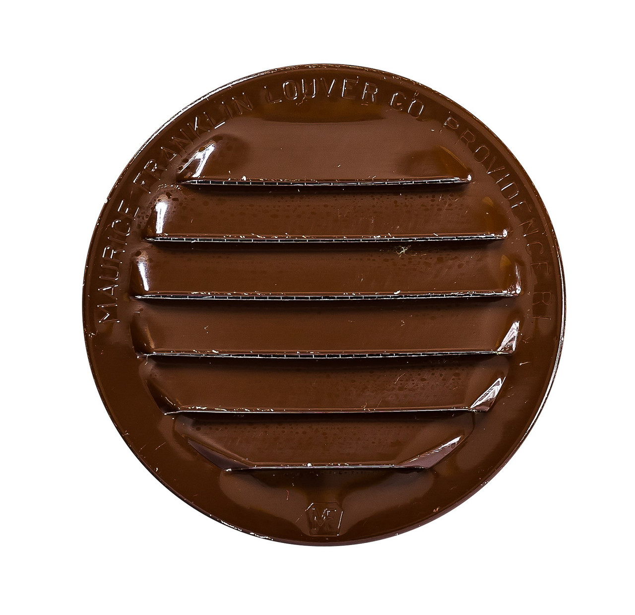 2" Round Brown Aluminum Louver with Insect Screen  (Priced Per Bag of 6).  Item#  2" RLB-100